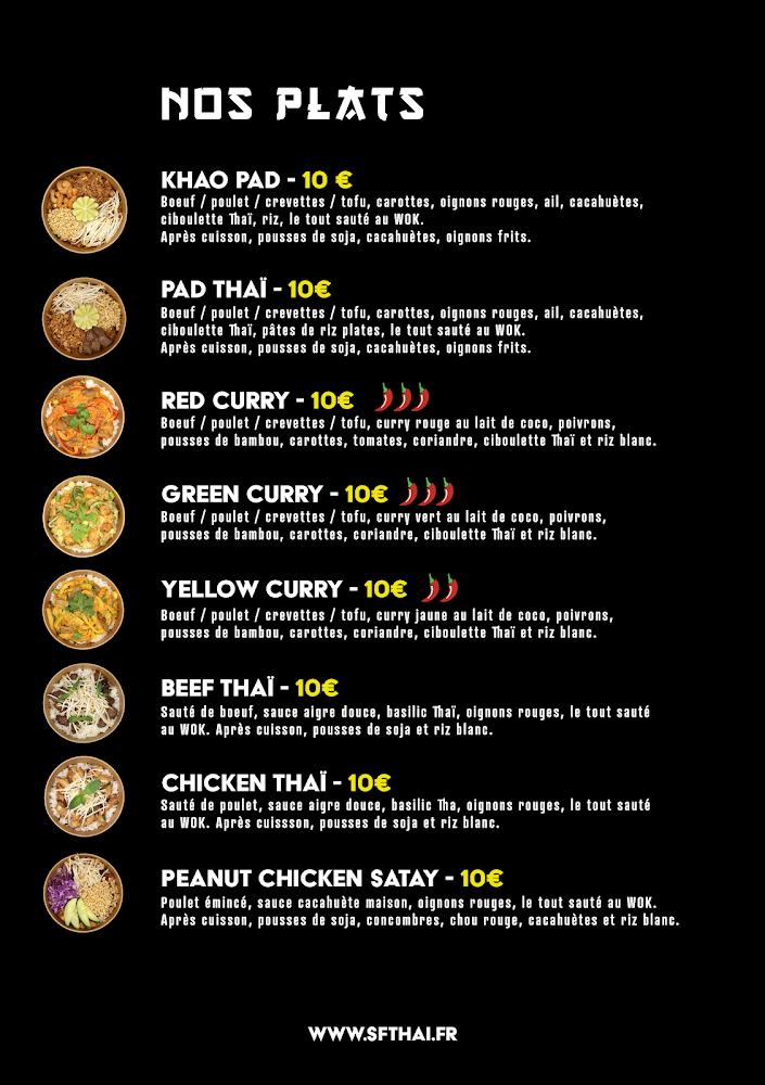 SF THAI | HYERES-LES-PALMIERS - Menu Image 1